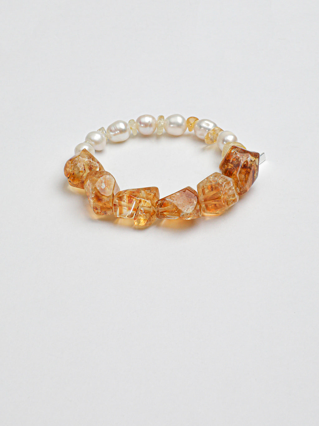 Citrine Pearl Bracelet