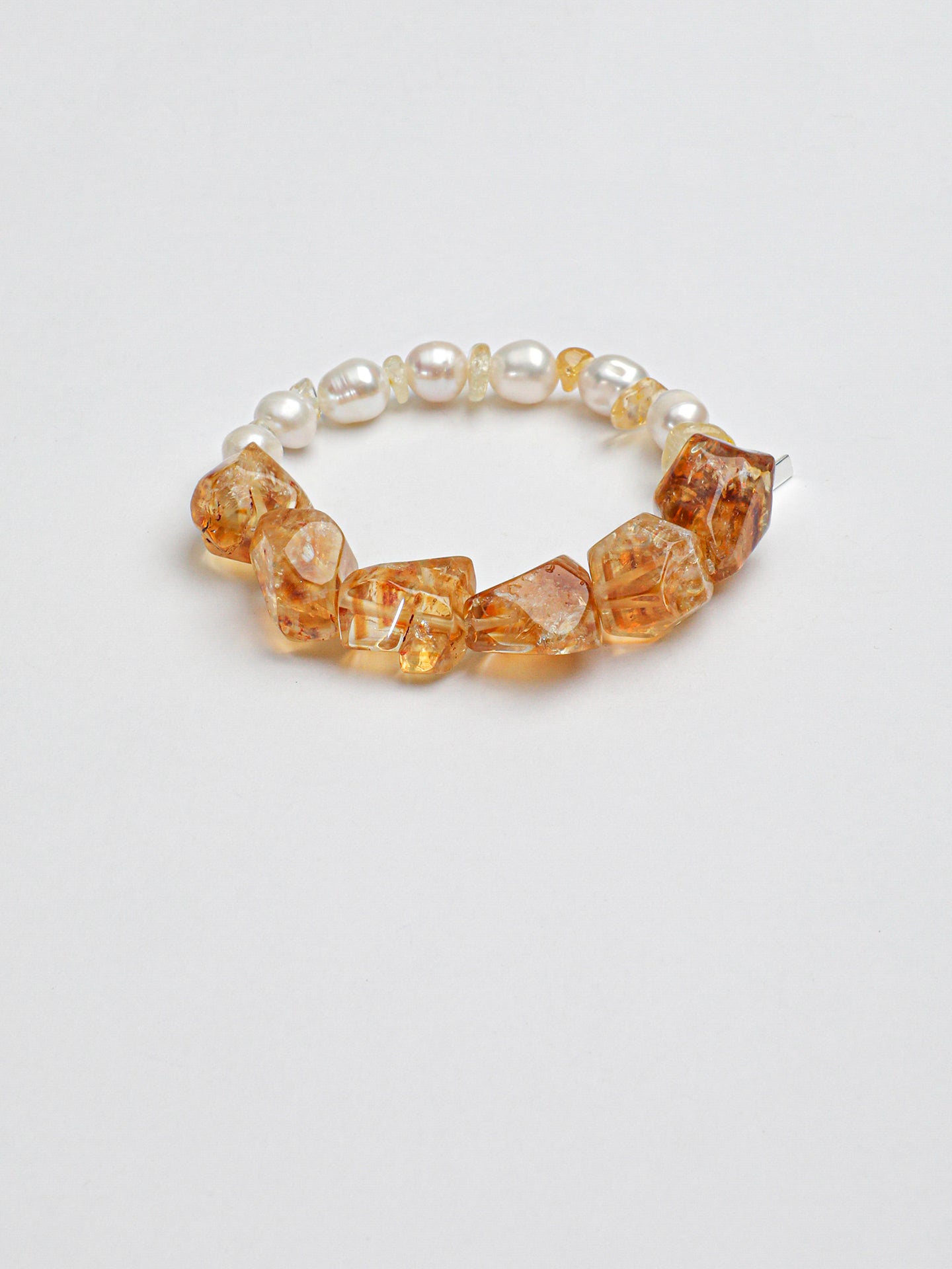 Citrine Pearl Bracelet