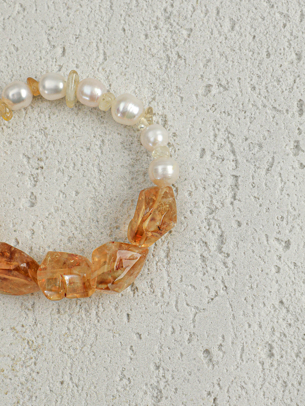 Citrine Pearl Bracelet