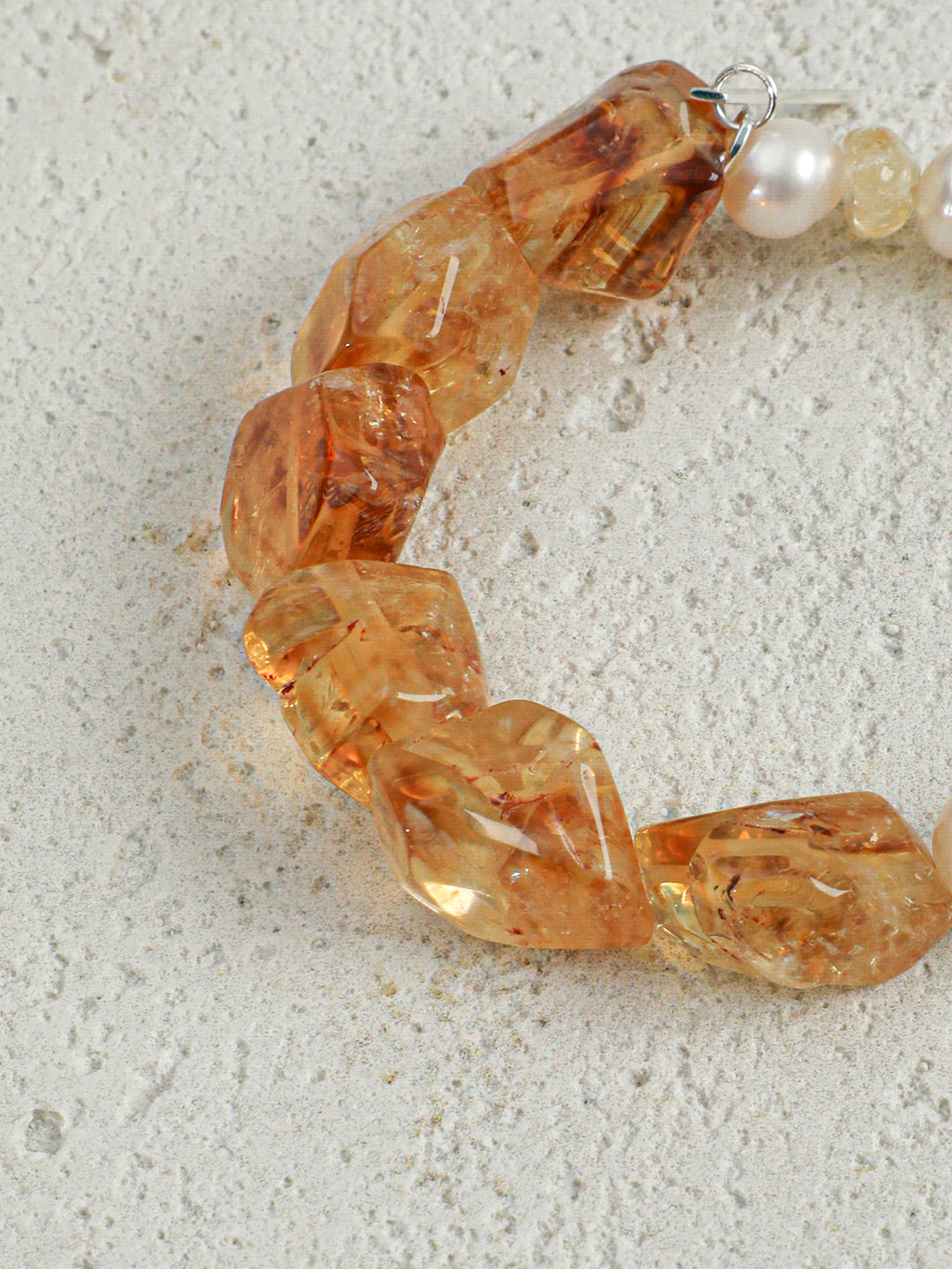 Citrine Pearl Bracelet
