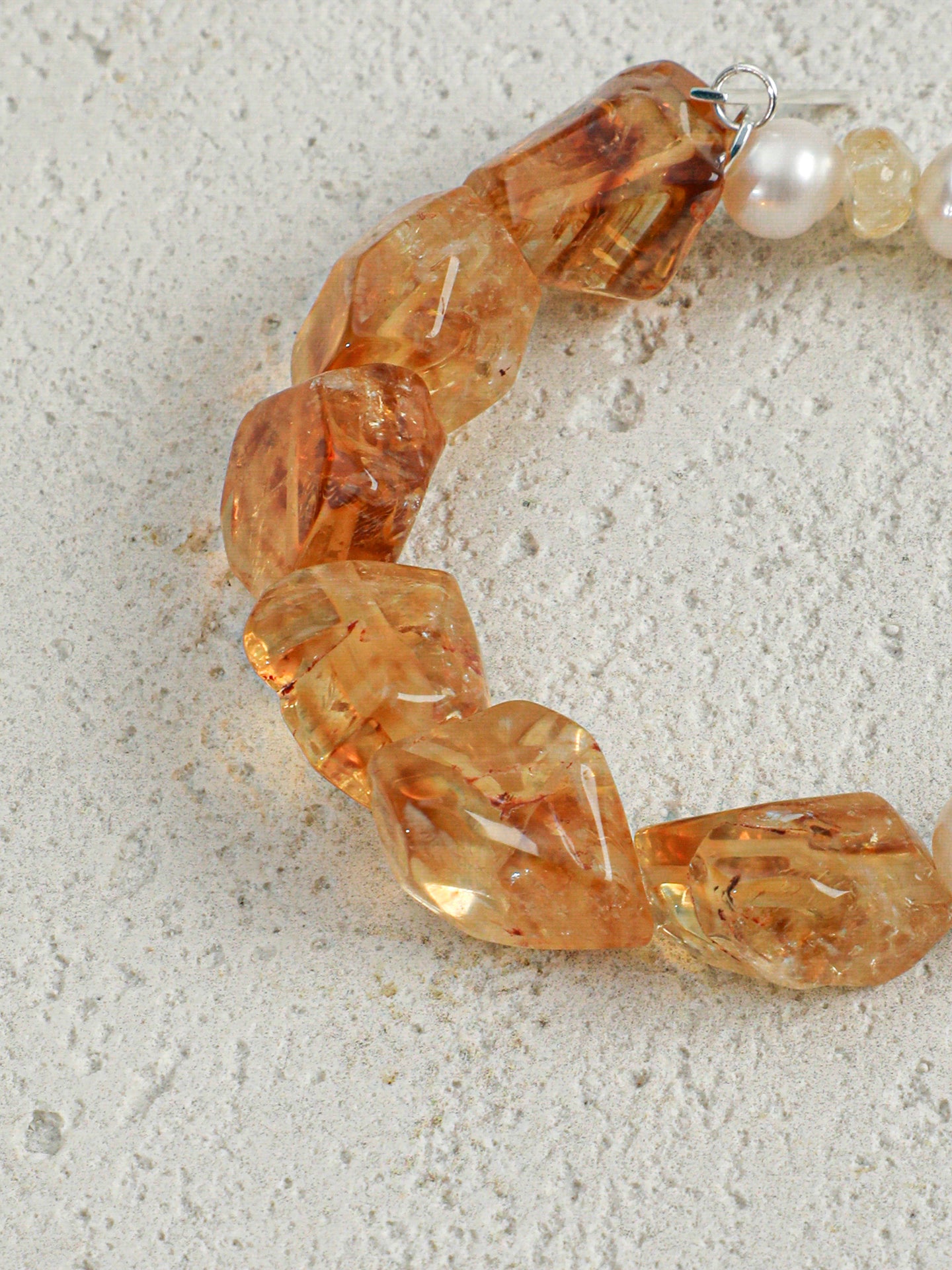 Citrine Pearl Bracelet