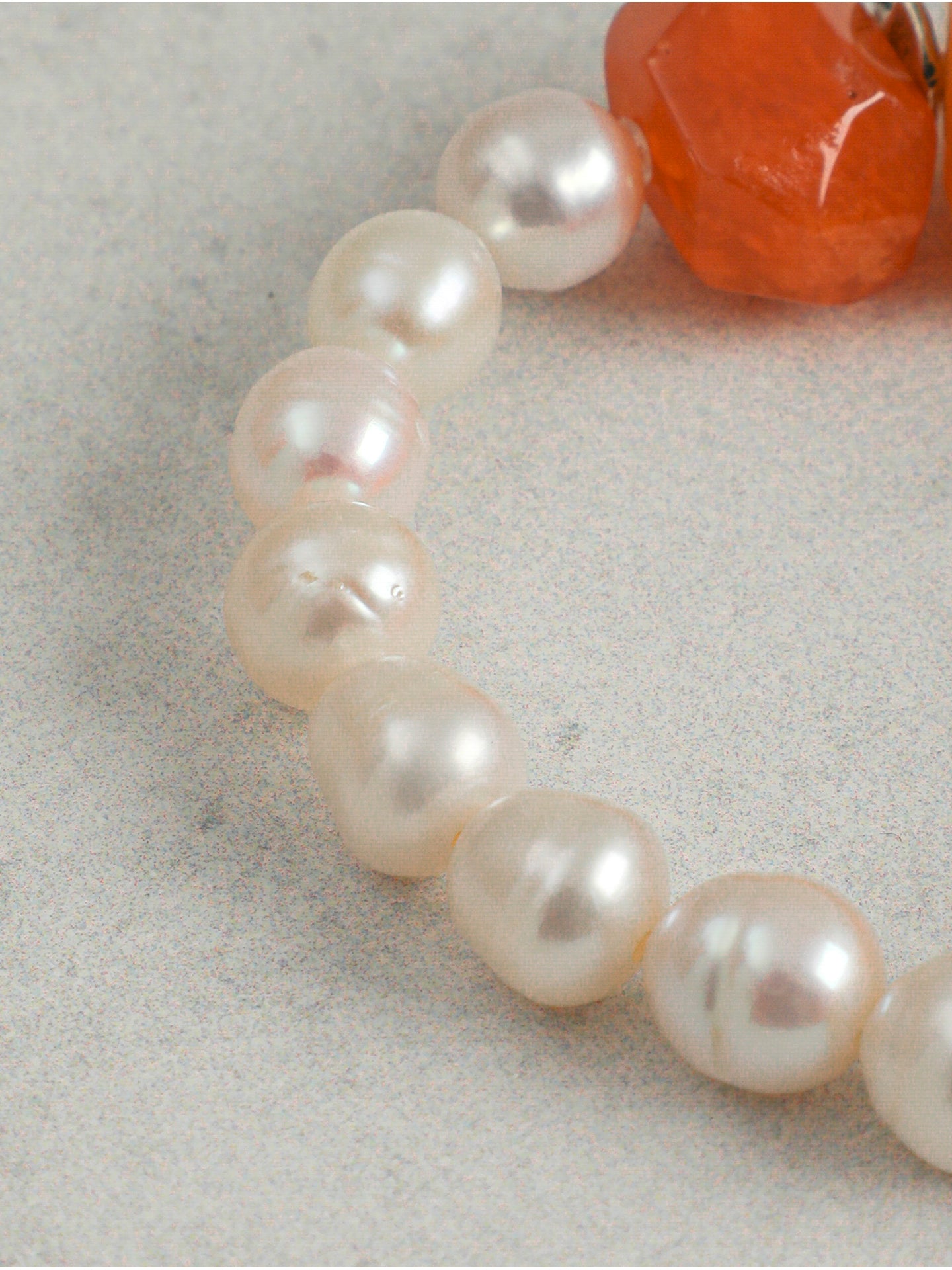 Red Agate Freshwater Pearl Bracelet