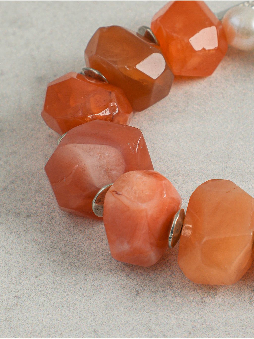 Red Agate Freshwater Pearl Bracelet