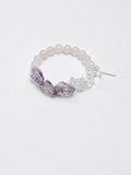 Amethyst pink crystal freshwater pearl bracelet