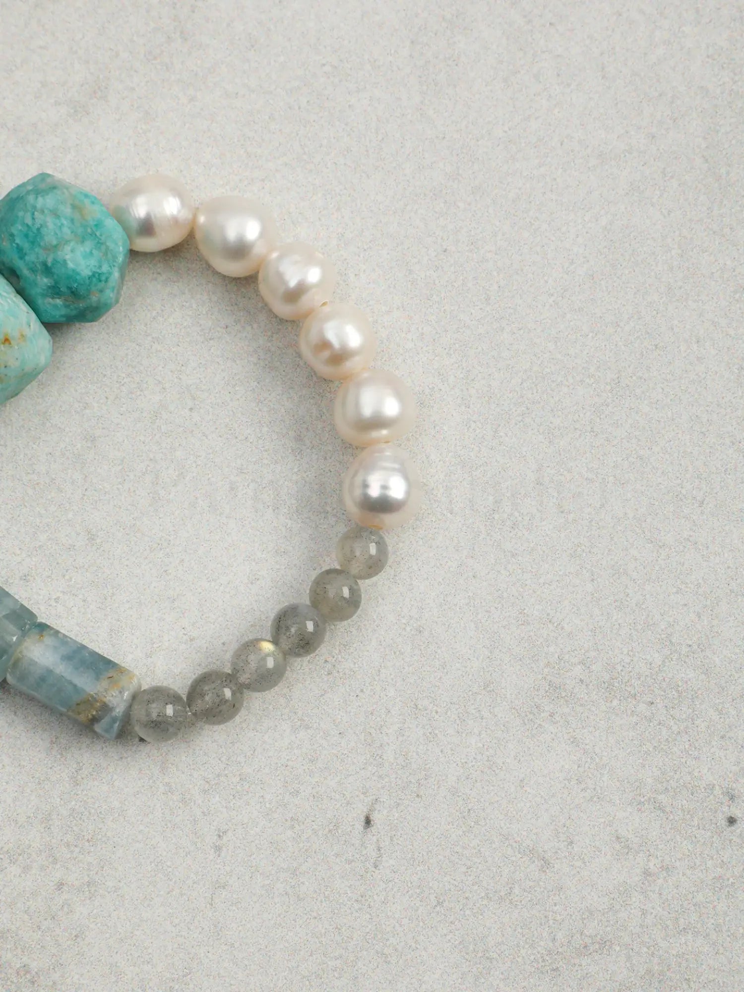 Azure Moon Bead Bracelet