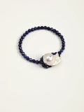 Blue Amber baroque pearl bracelet