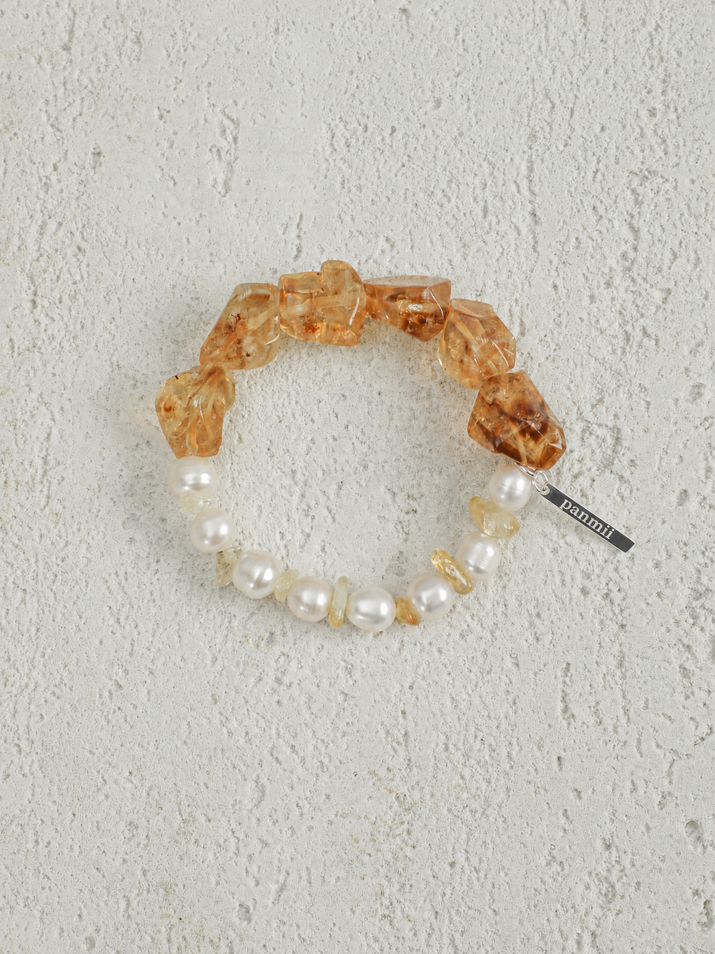 Citrine Pearl Bracelet