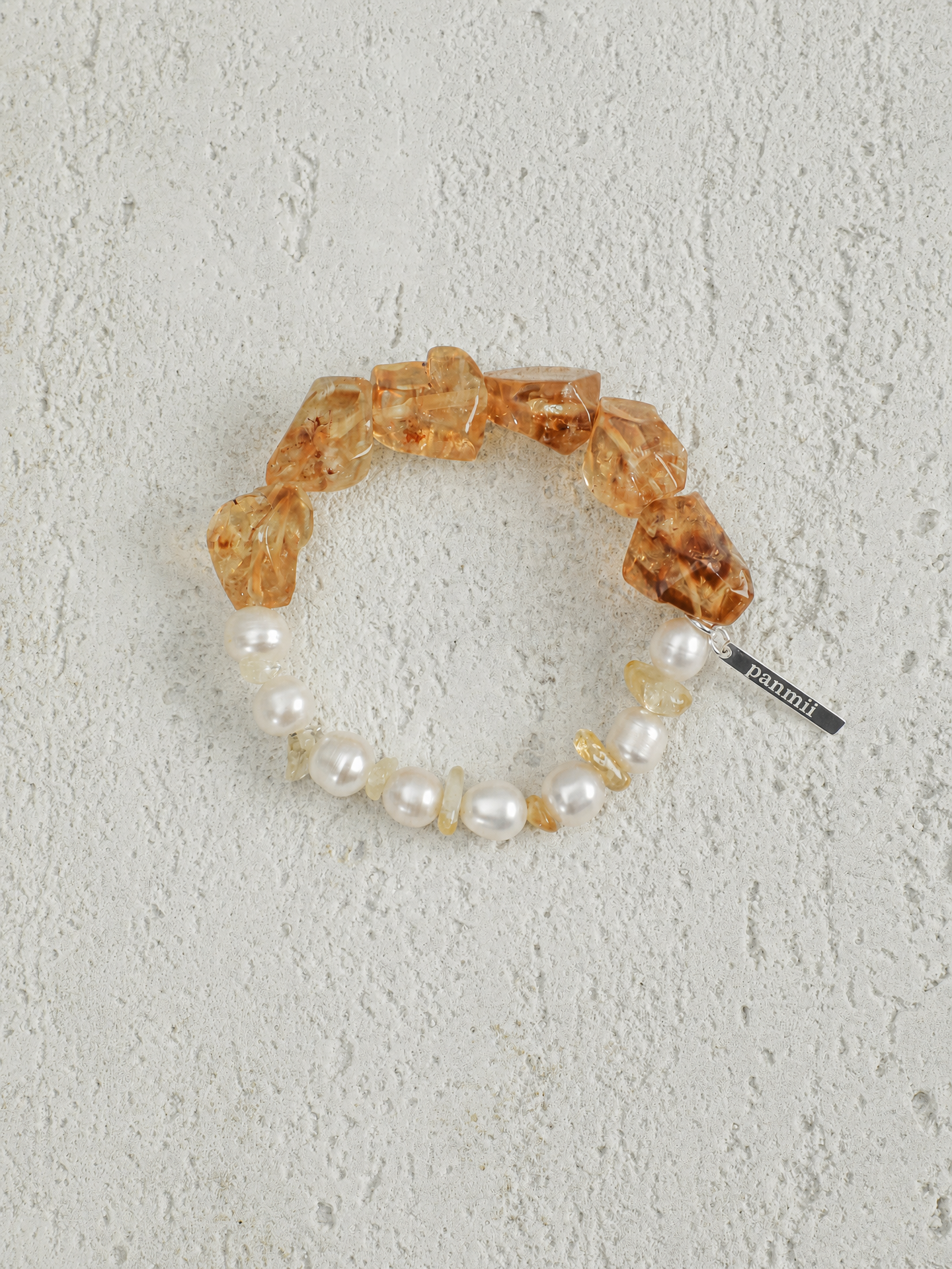 Citrine Pearl Bracelet