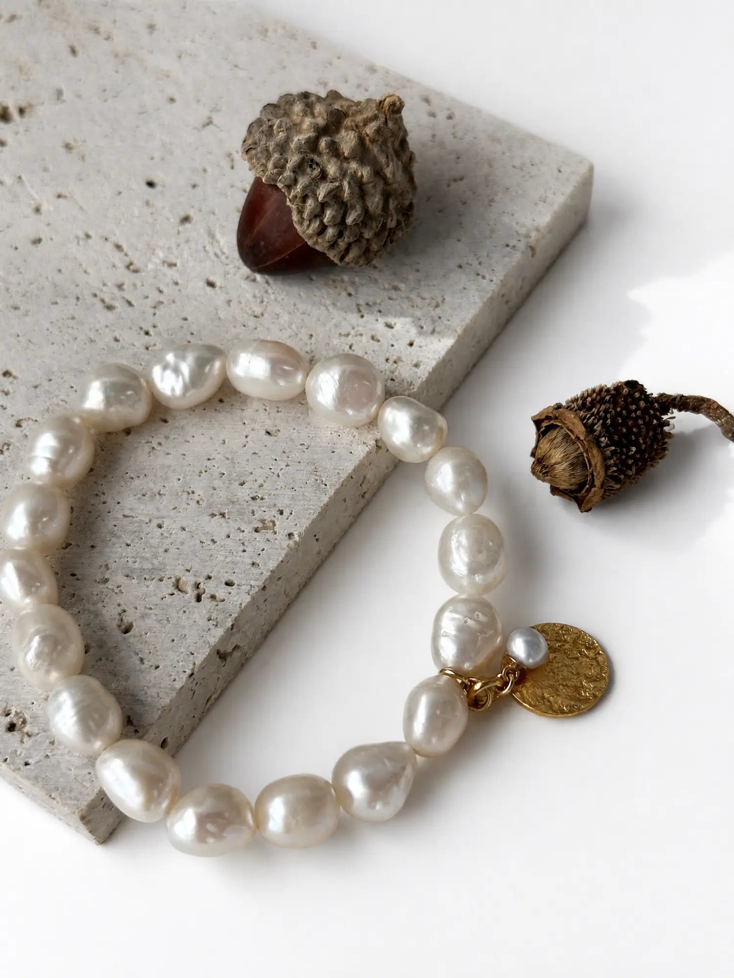 freshwater pearl gold plated sterling silver plate bracelet