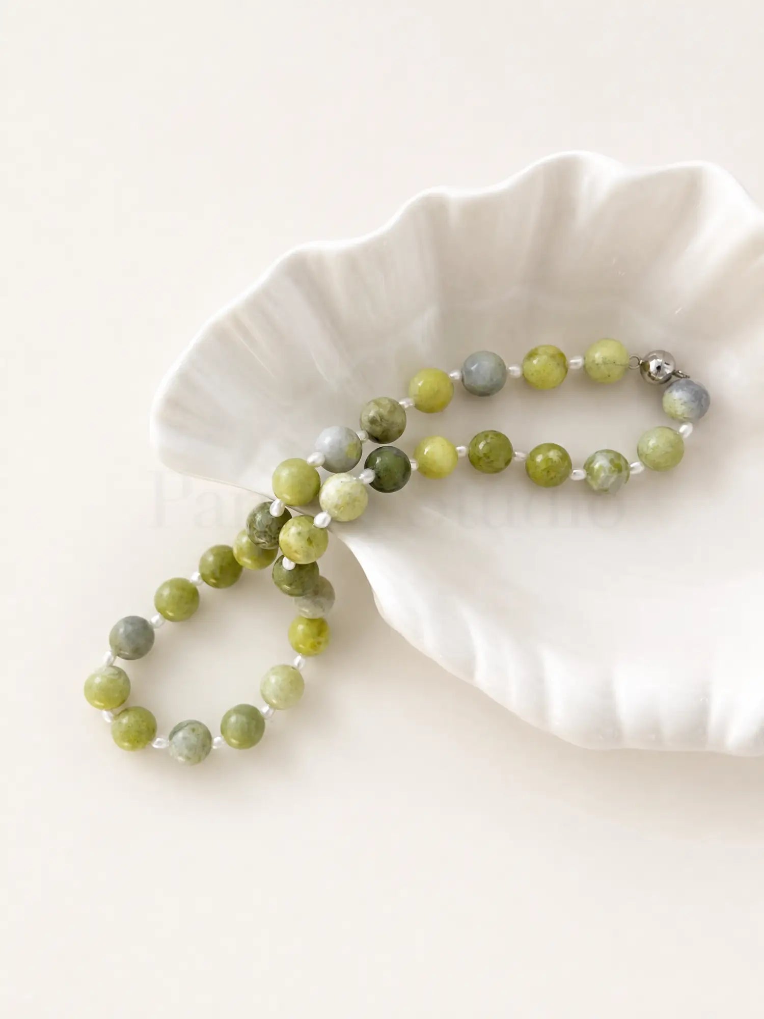 lemon stone pearl neclace