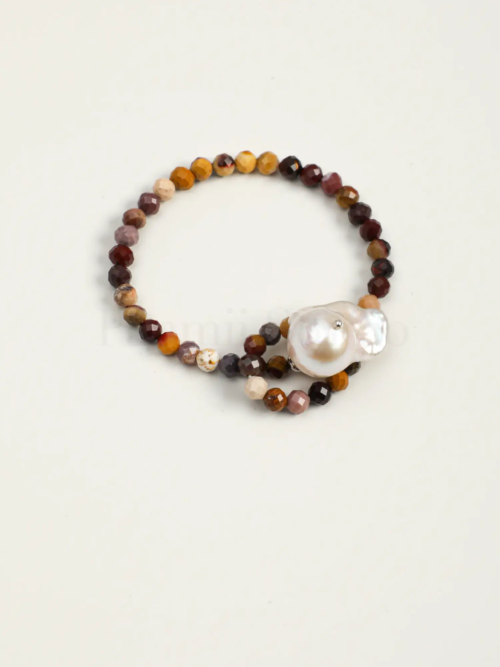Mookaite baroque pearl bracelet