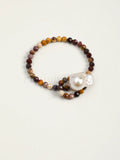 Mookaite baroque pearl bracelet