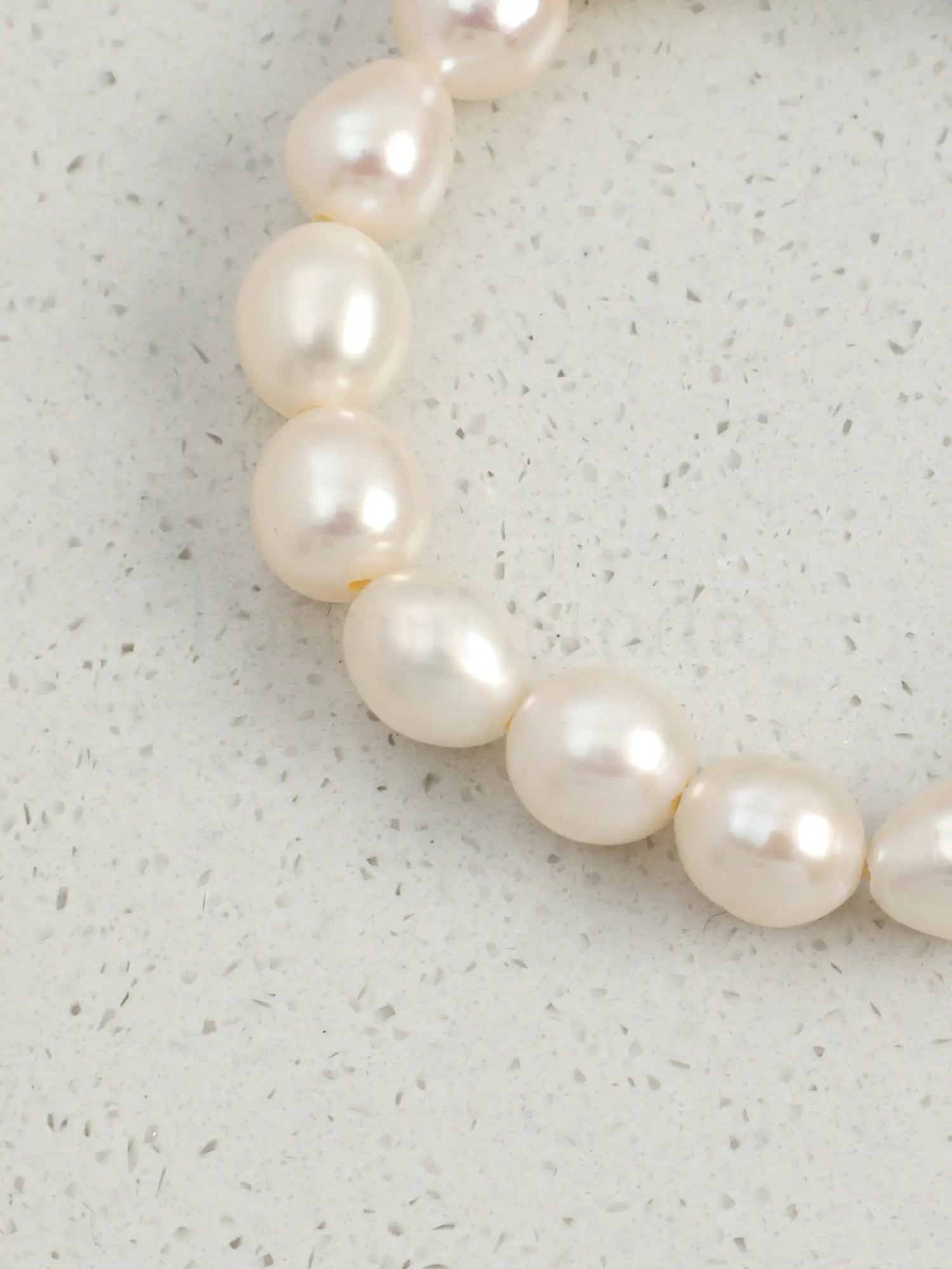white crystal freshwater pearl bracelet