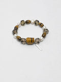 Yellow Tiger’s Eye Smoky Quartz Freshwater Pearl bracelet